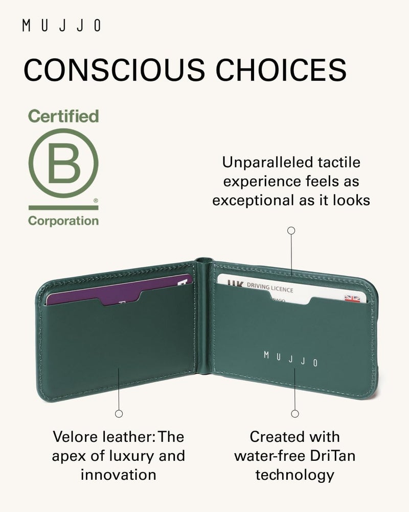 Mujjo Magsafe Compatible Leather Wallet Stand - Livid Green - Image 3